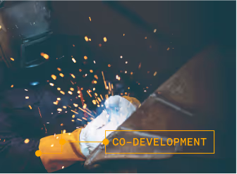 Shot of worker welding