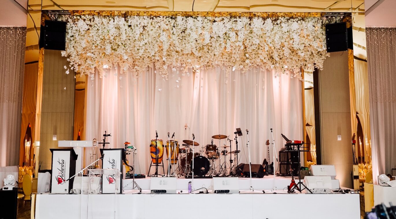 stage setup at a party