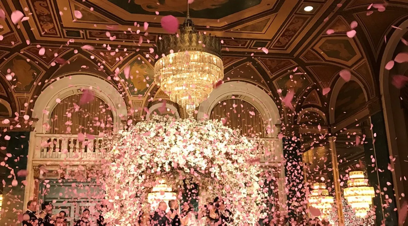 cool chandelier event setup