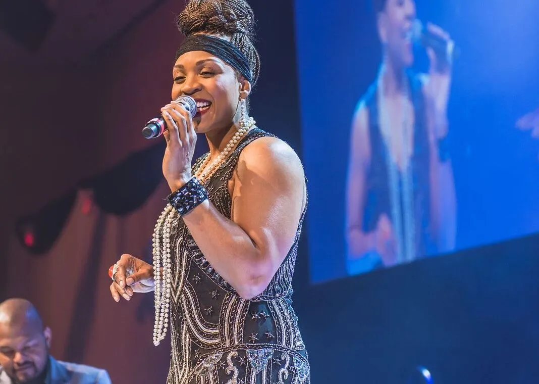 singer performing at a corporate event