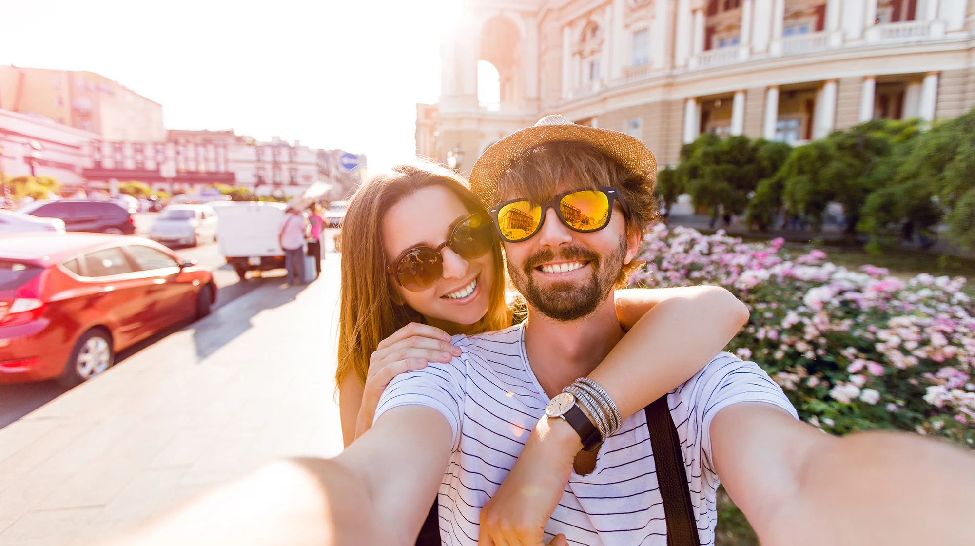 A Happy couple in Odessa, Ukraine.