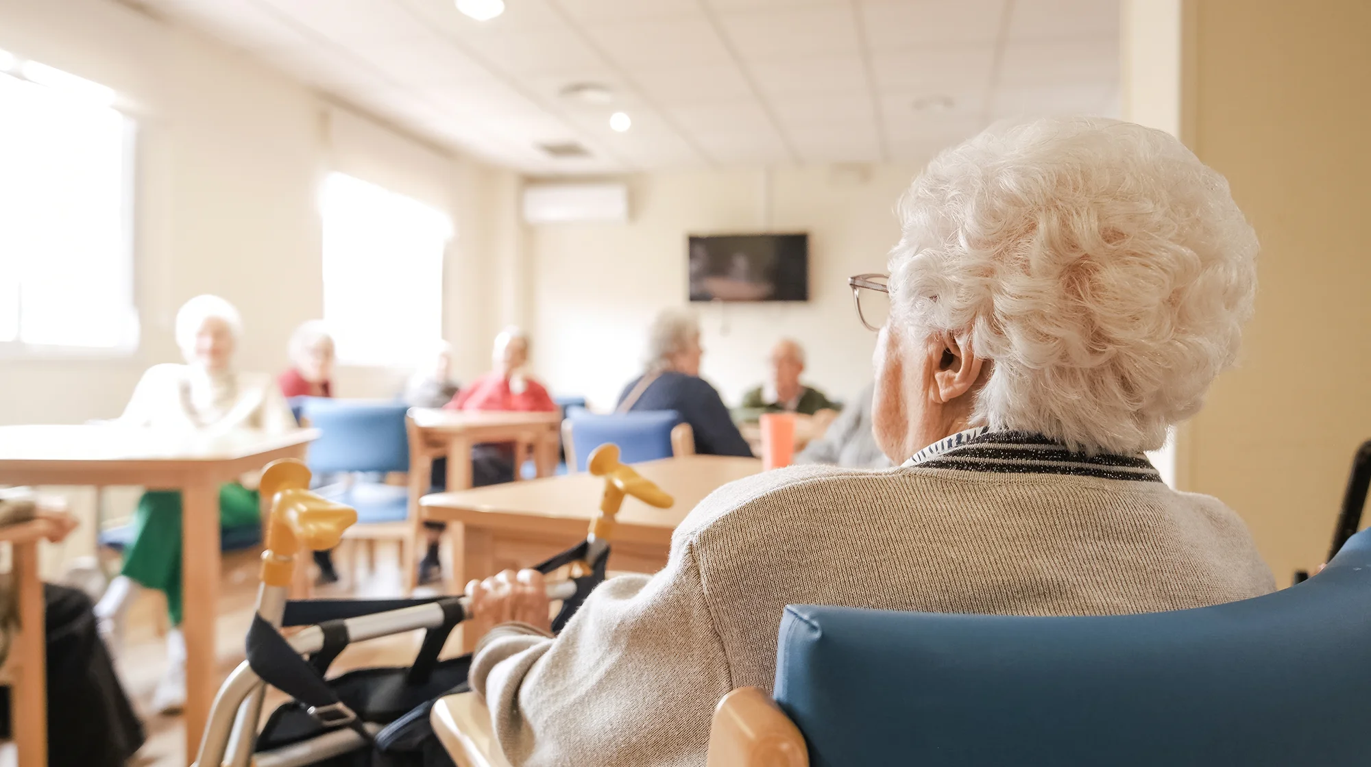 A old woman in a nursing home.