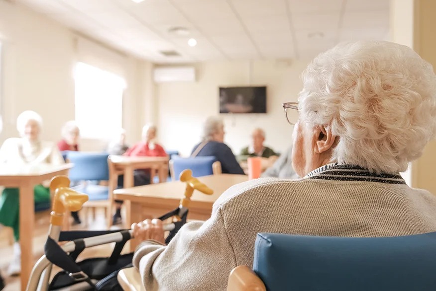 A old woman in a nursing home.