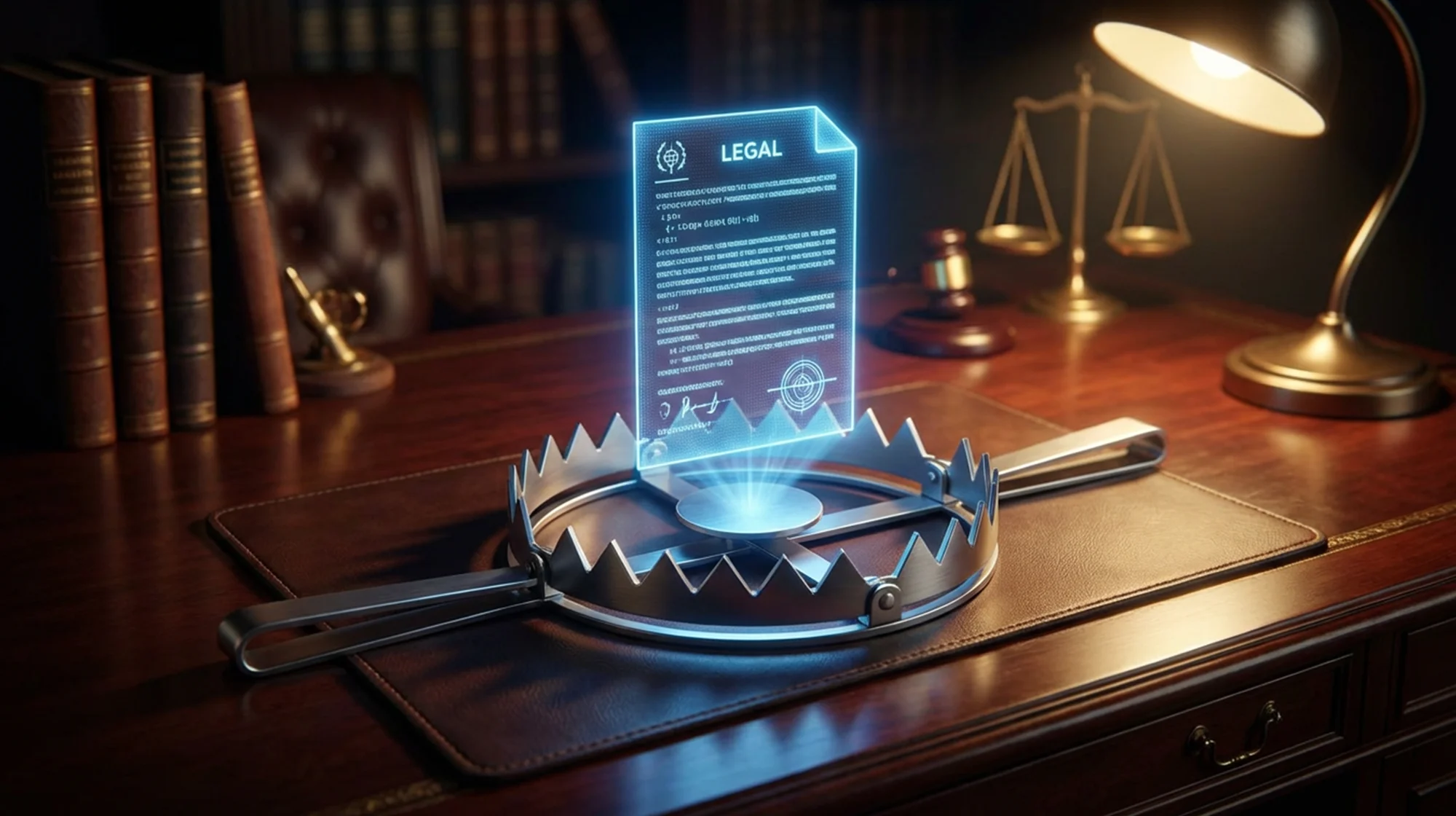 Ilustración de “AI Trap” en los servicios de inmigración.