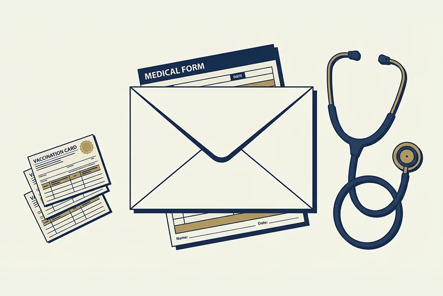 illustration of immigration physical exam