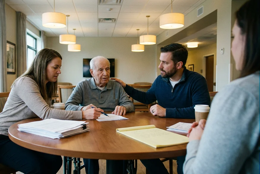 A family a a nursing home