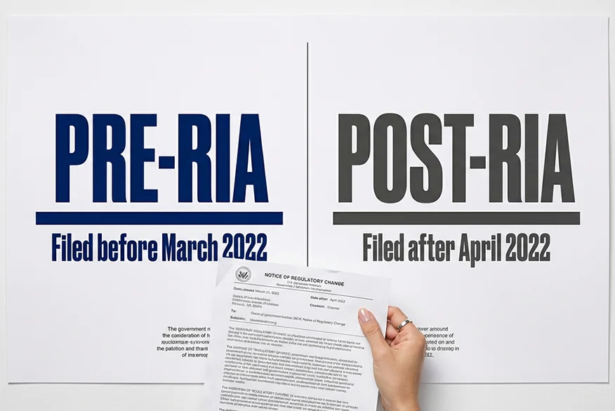 Illustration of "Pre-Ria" and "Post-Ria" foe EB-5 status