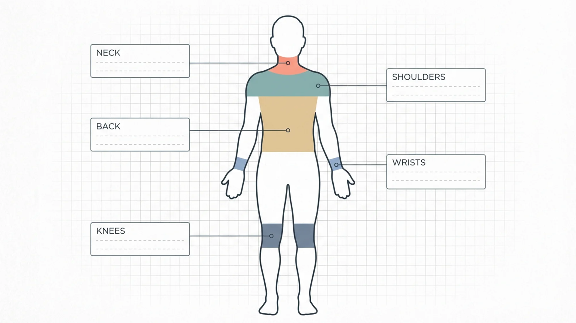 Illustration of human body parts.