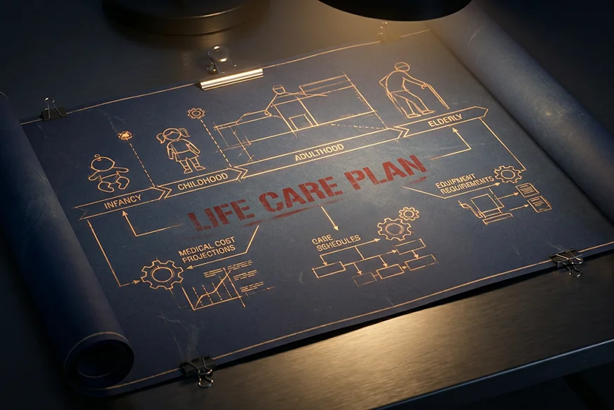 Infographic illustrating life after a catastrophic injury