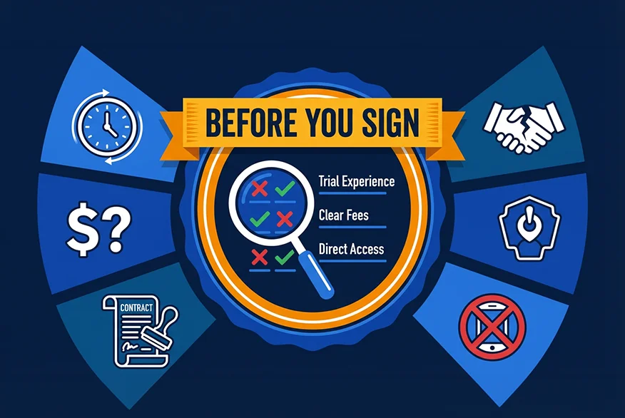 Infographic with things you have to ask a accident lawyer before hiring