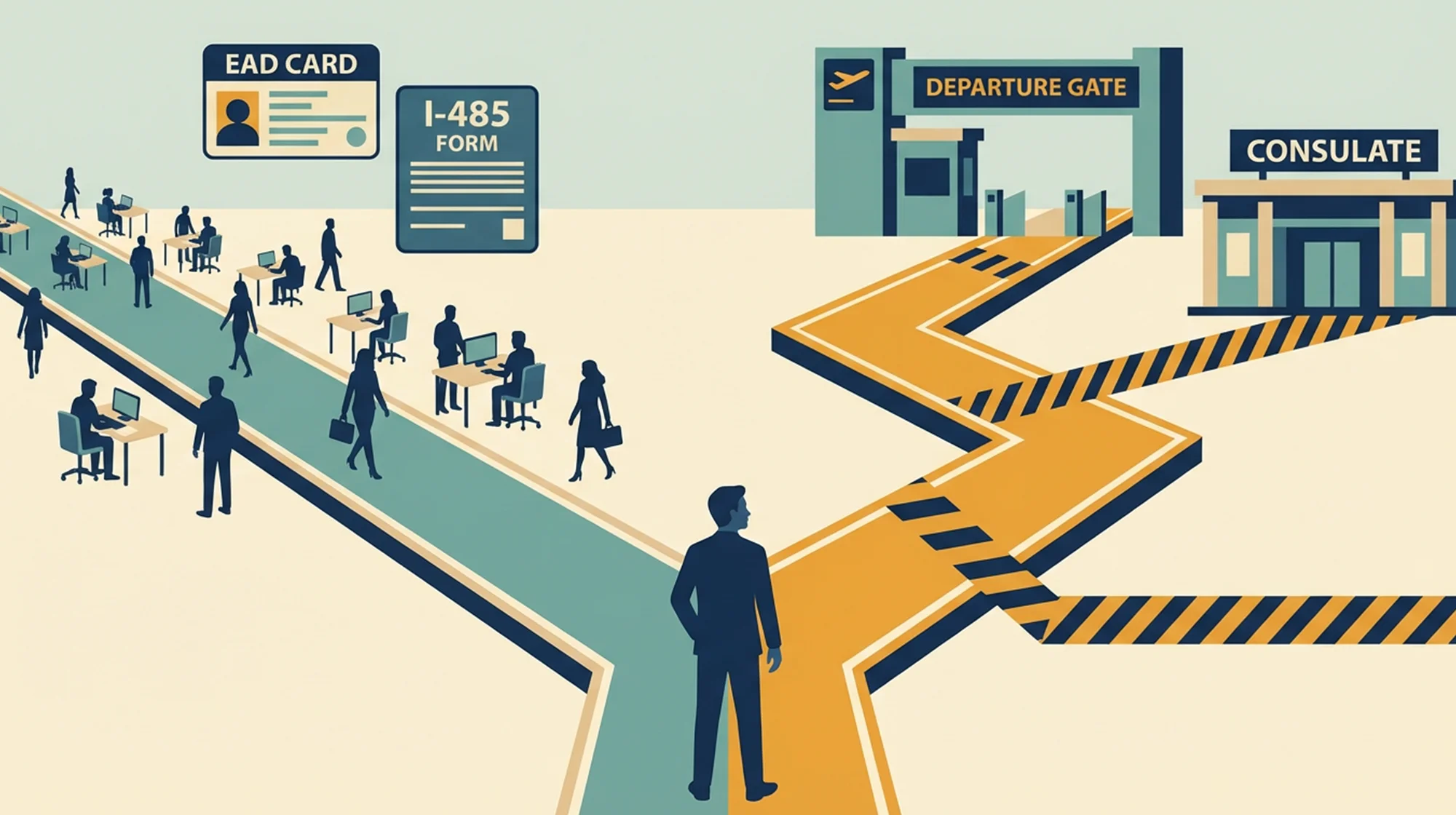 Illustration about adjustment of status for EB-3