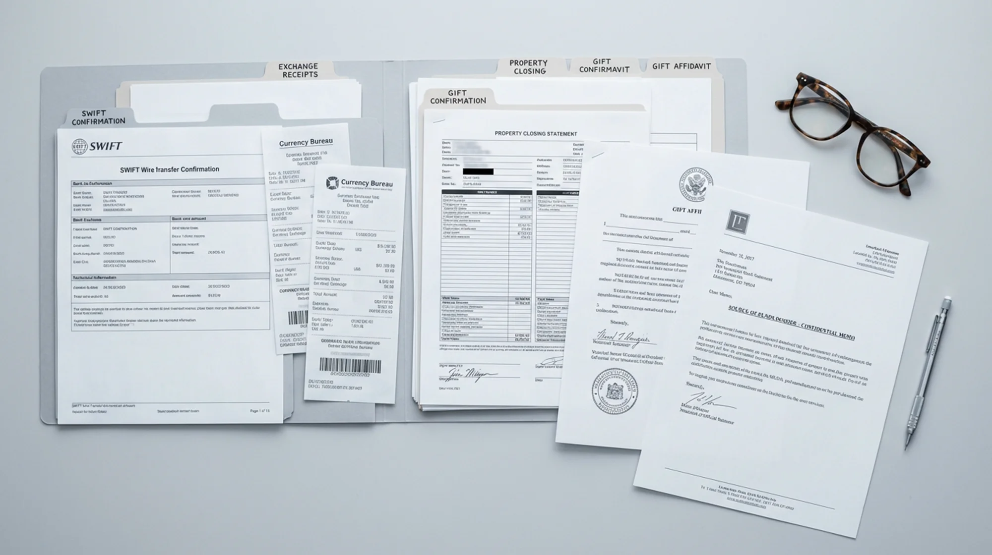 financial documents on a table