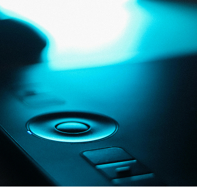 abstract neon blue technology