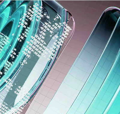 abstract neon blue technology