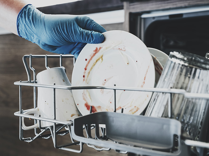 dishwasher full of dishes