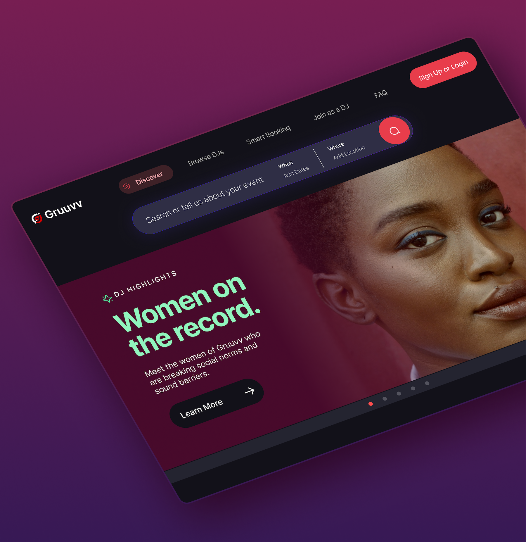 A splash image of a mockup for a project.