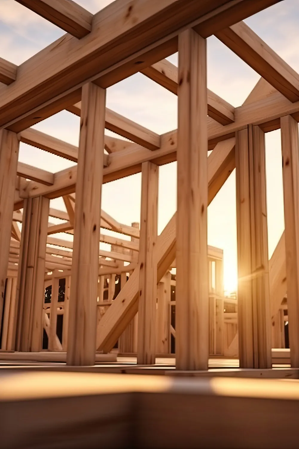 New framing construction of a house