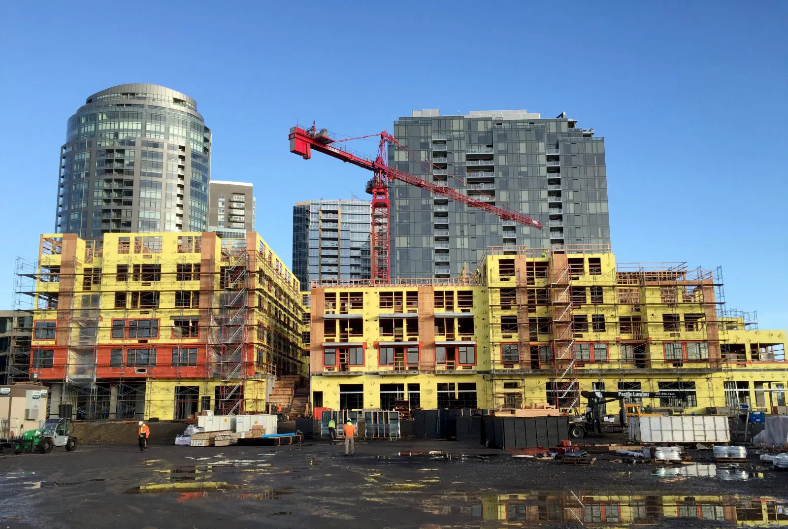 A large scale construction project for Block 37 supplied by Shelter Products Inc.
