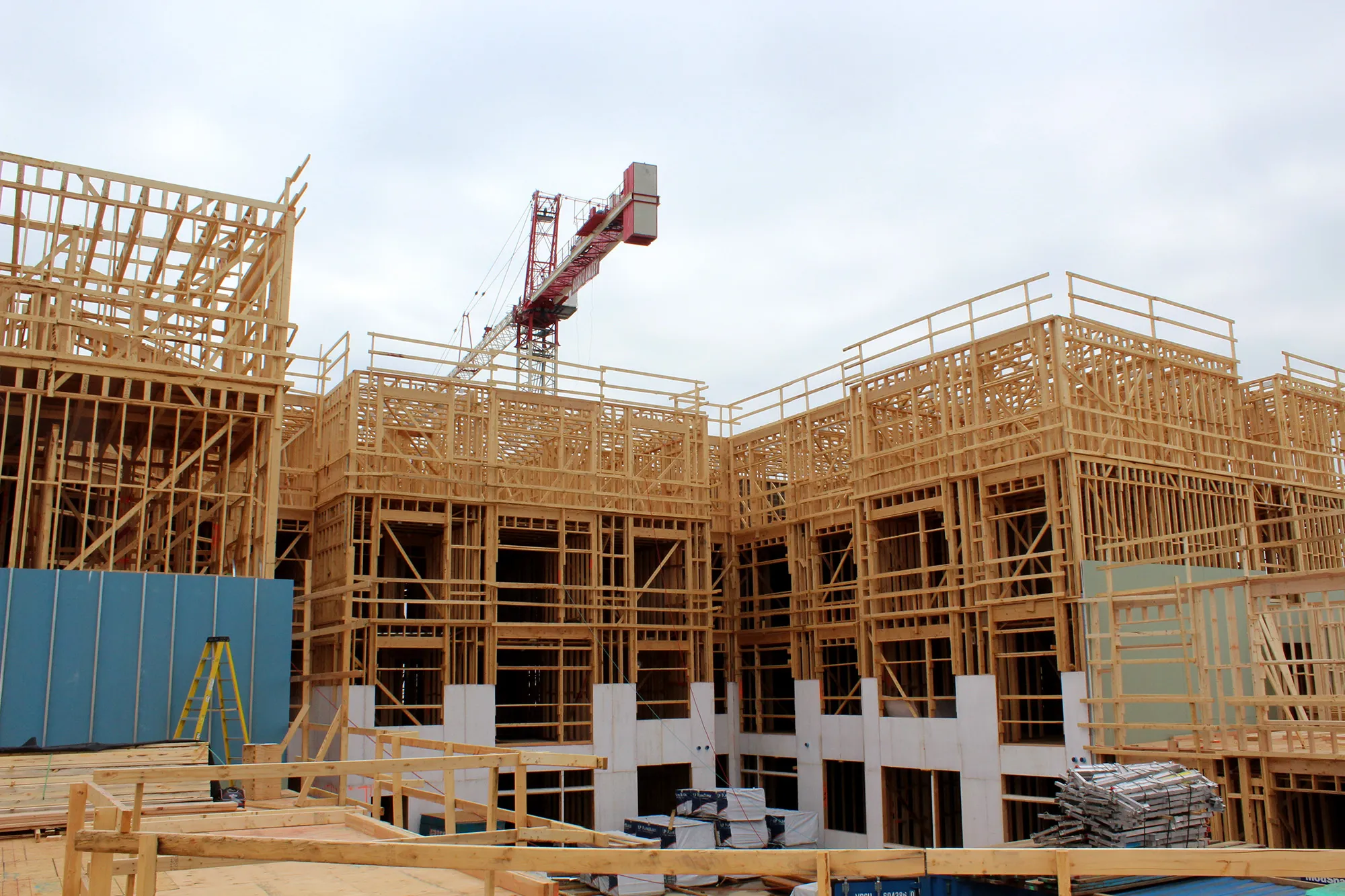 A large scale construction project for Reston Station supplied by Shelter Products Inc. 