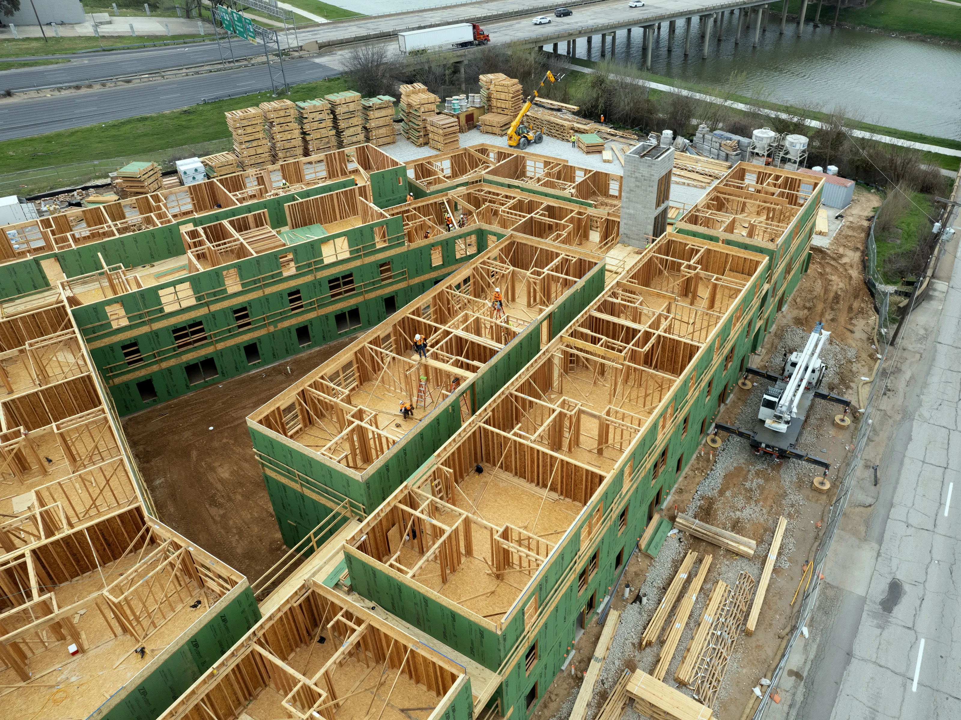 A multi-family housing project supplied by Shelter Products