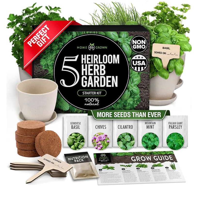 Indoor Herb Garden Starter Kit 5 Herb Set