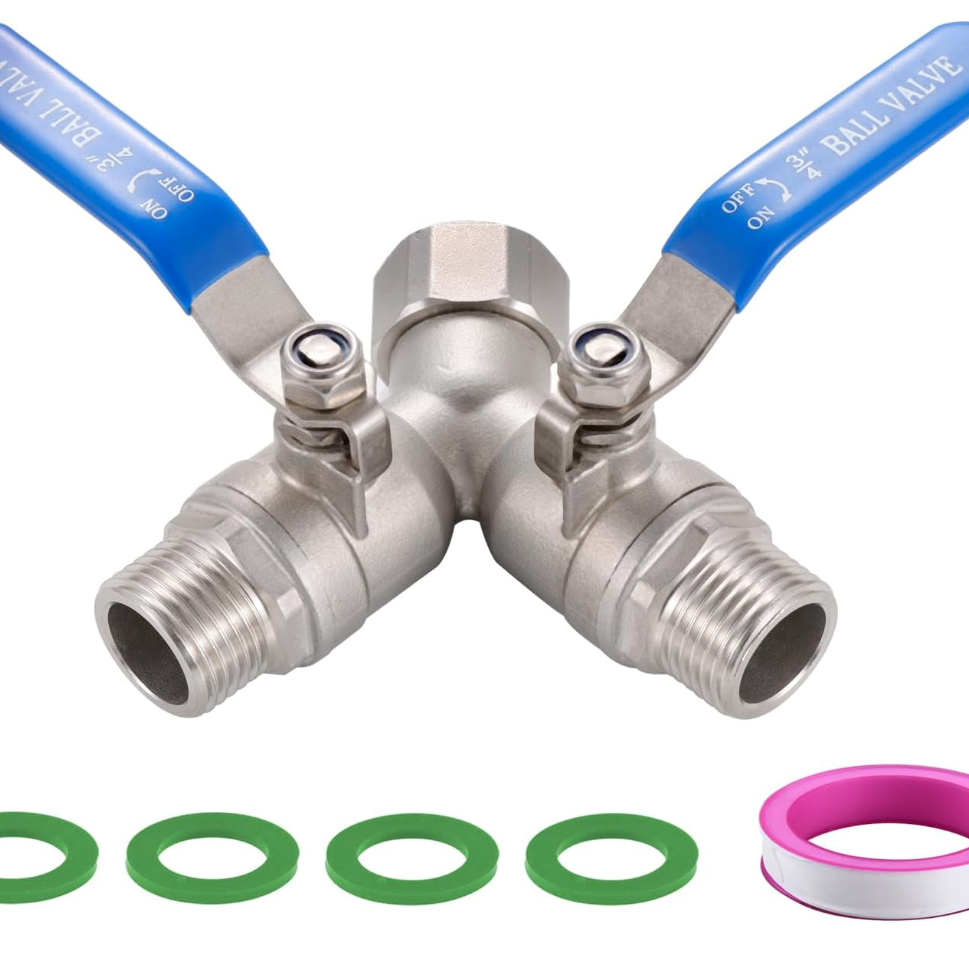 Stainless Steel Garden Hose Splitter (2-Way)