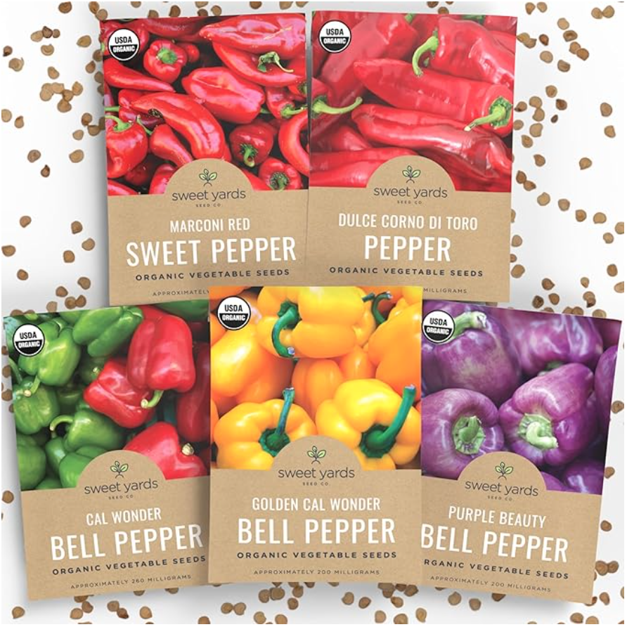 Organic Sweet Pepper Seed Variety Pack