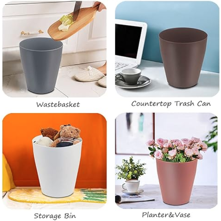 Round Plastic Plant Pots Set