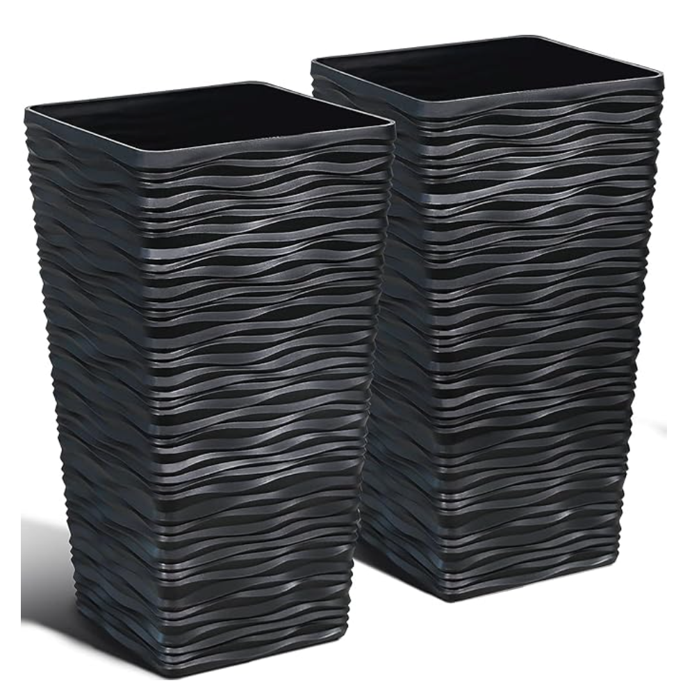 Tall Square Outdoor Planters Set