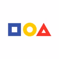 Design Institute of Australia logo featuring a blue square with a white square inside, a yellow circle with a white circle inside, and a red triangle with a white triangle inside.