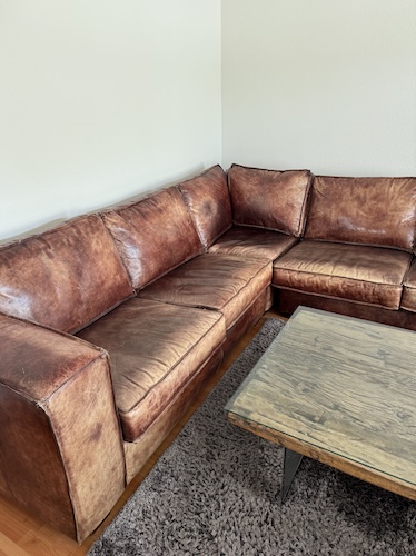 Altes Leder Sofa