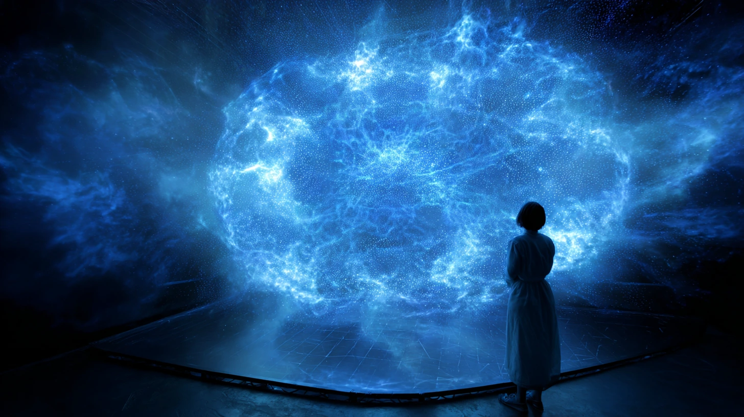 Effet holographique sur brume