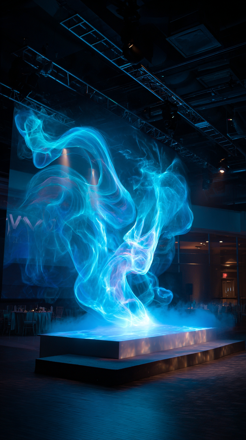 Projection immersive sur fumée