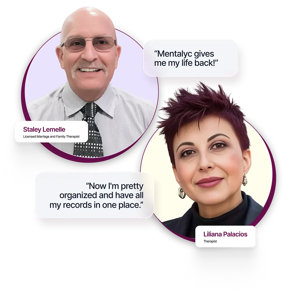 Mentalyc group practice management dashboard on laptop