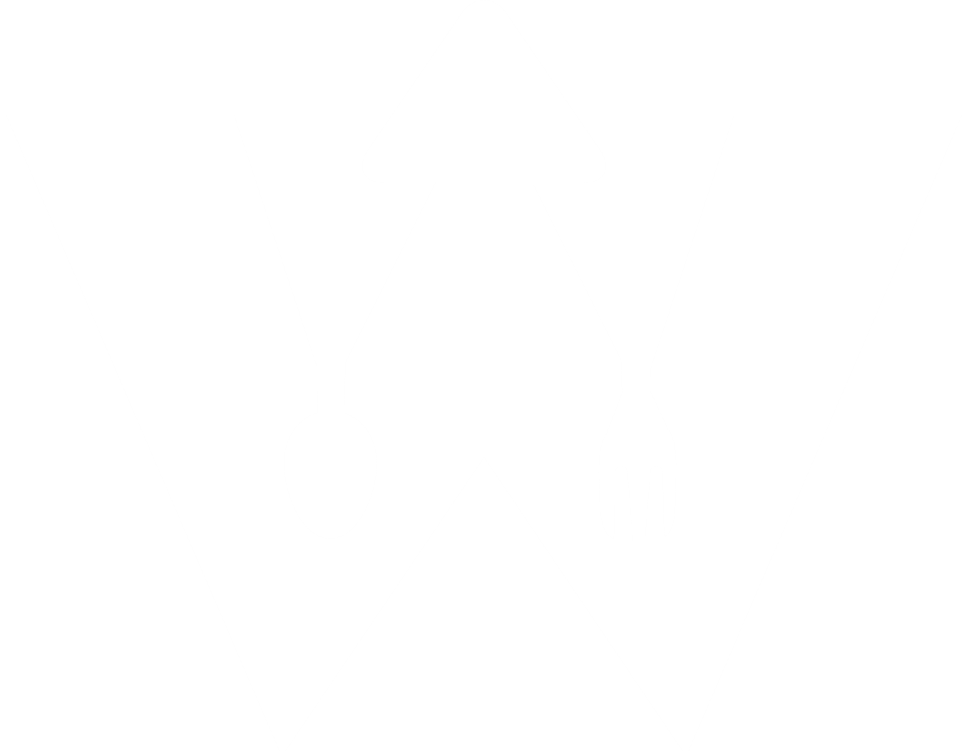 WannaEat Logo - White W-shaped logo with a spoon and fork forming an upward arrow in the center.
