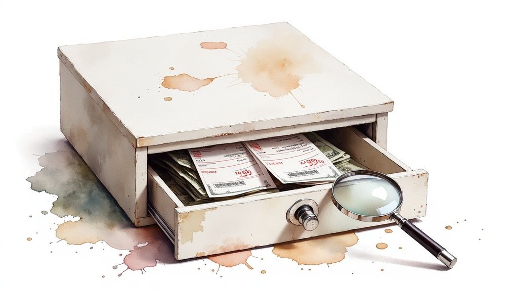 Image of a point of sales report showing red flags