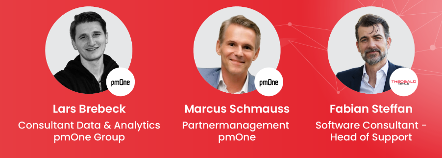 Screenshot von den Speakern eines Webinars von Theobald Software.