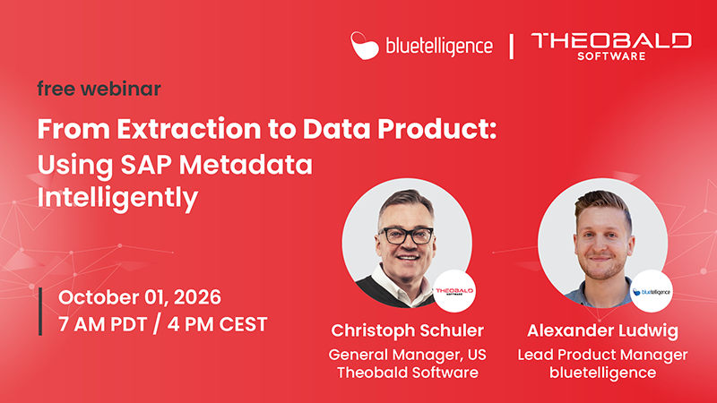 Webinar on using SAP Metadata, featuring Christoph Schuler and Alexander Ludwig on October 1, 2026.