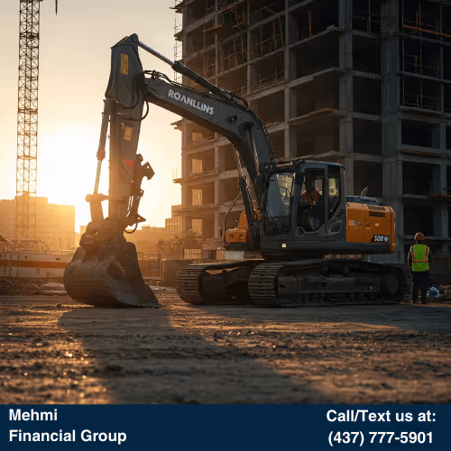 Explore construction equipment financing in Ontario. Mehmi Financial Group provides competitive loans, leases, and fast approvals for new and used machinery.