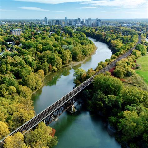 Thames river in London Ontario | Aerial view of the Thames l… | Flickr