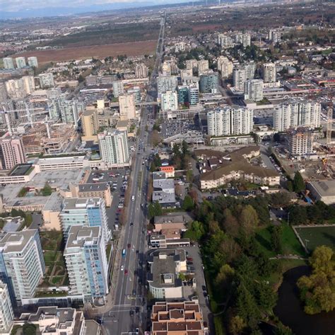Aerial View of the downtown of Richmond, British Columbia, Canada image ...