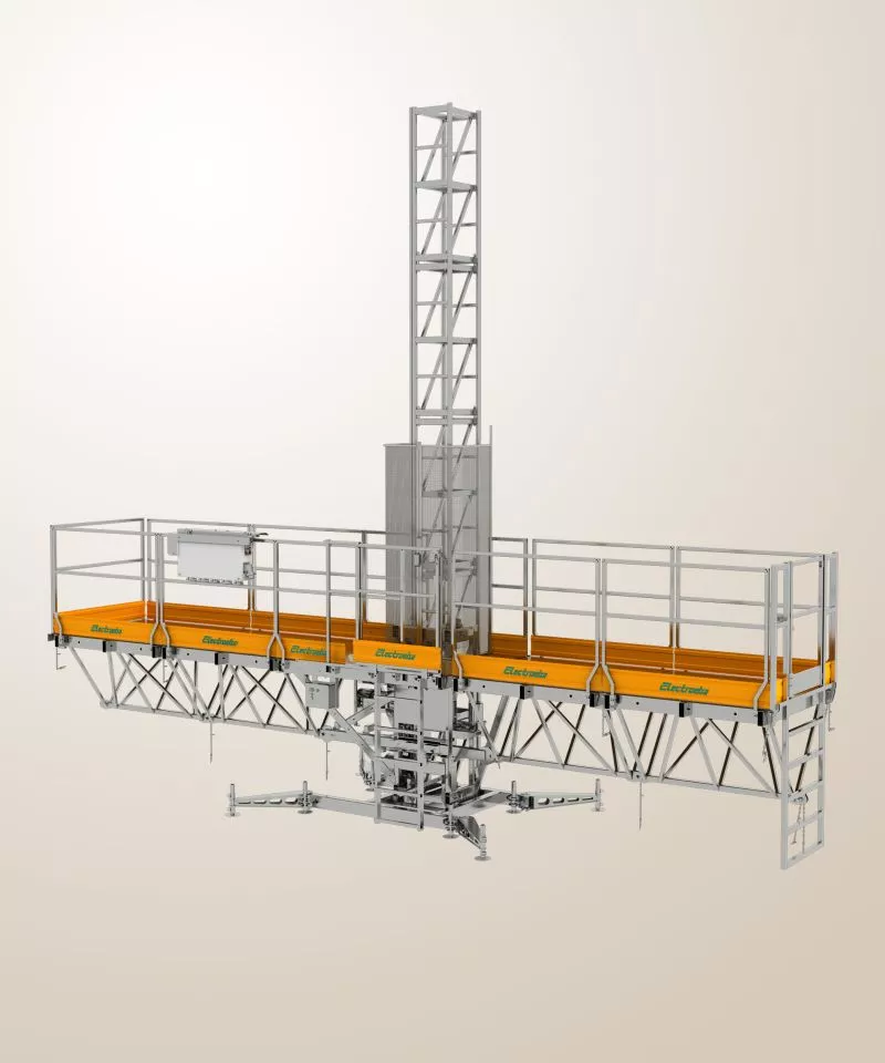 Mast climbing work platforms