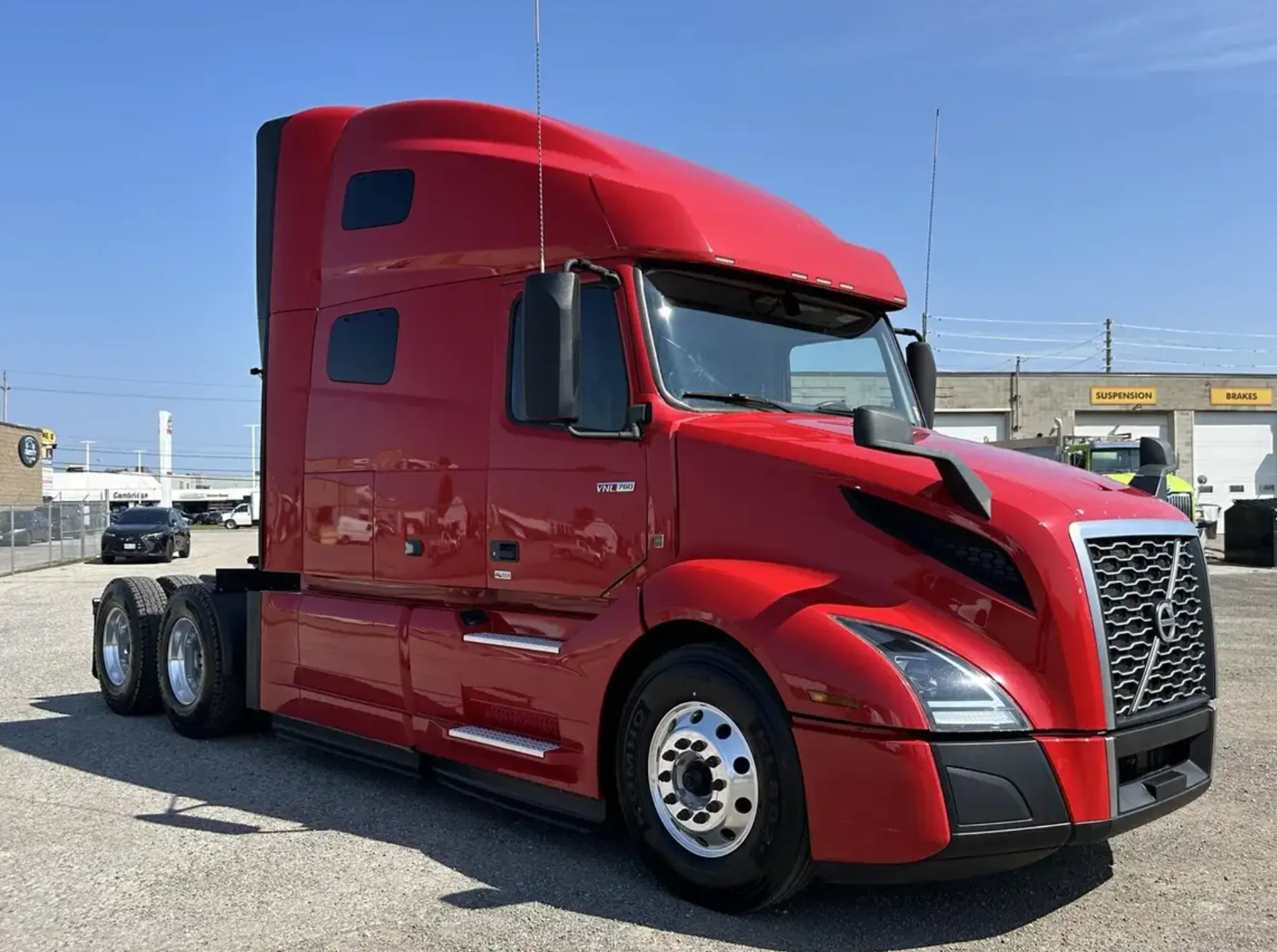 Red 2022 Volvo VNL760 sleeper truck for commercial truck financing