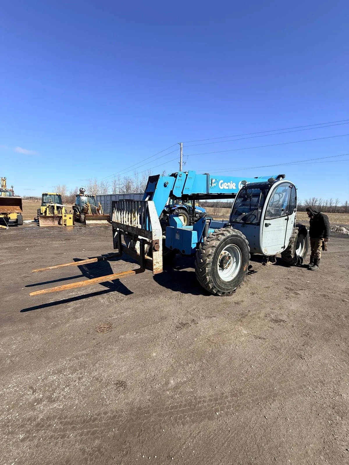 2011 Genie GTH844 telehandler financed for construction work in Canada