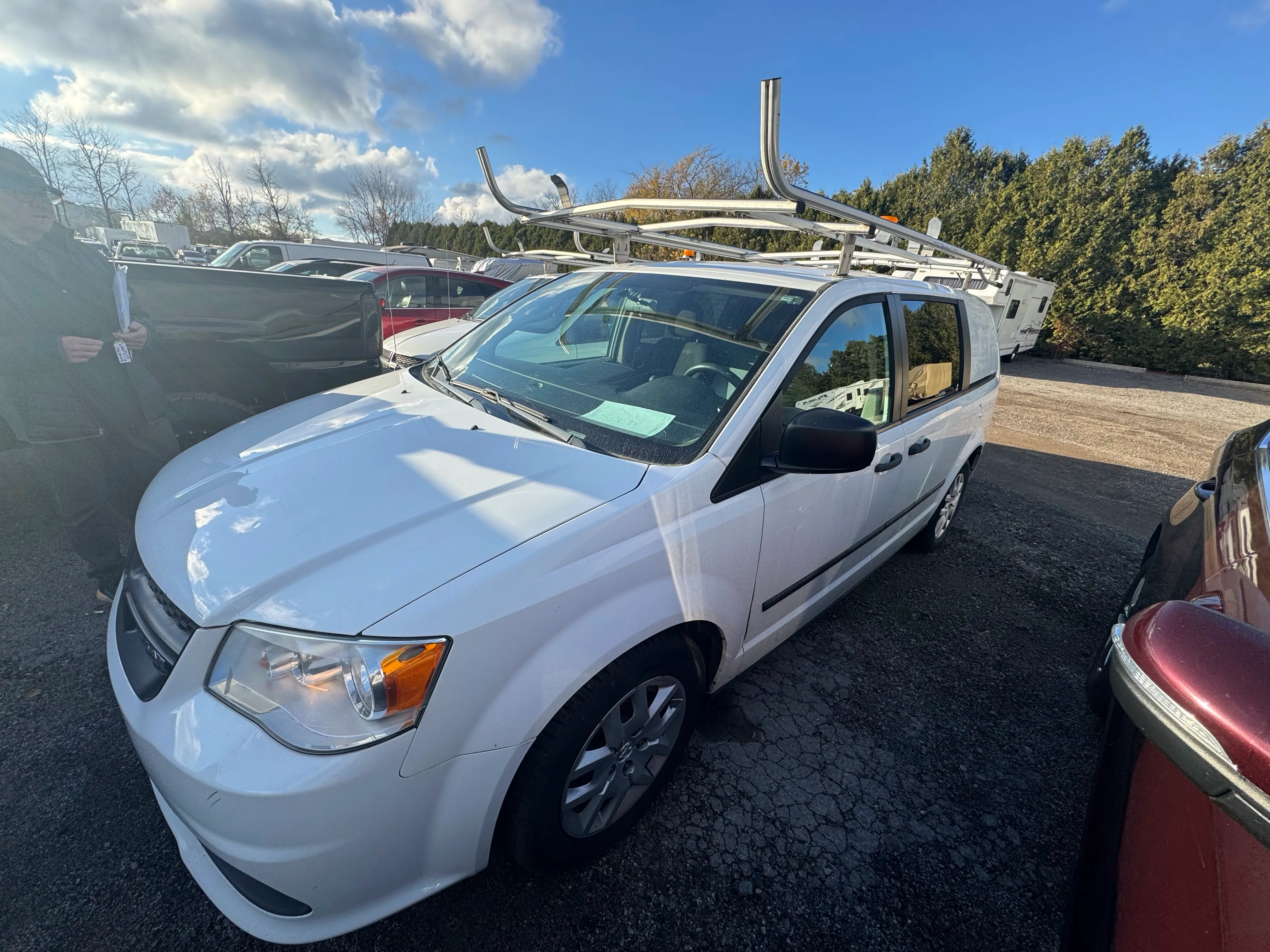 2015 Ram cargo van with roof rack for commercial vehicle financing