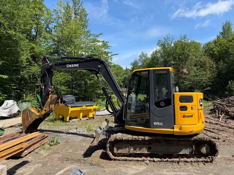 2021 John Deere 85G compact excavator financed for construction equipment