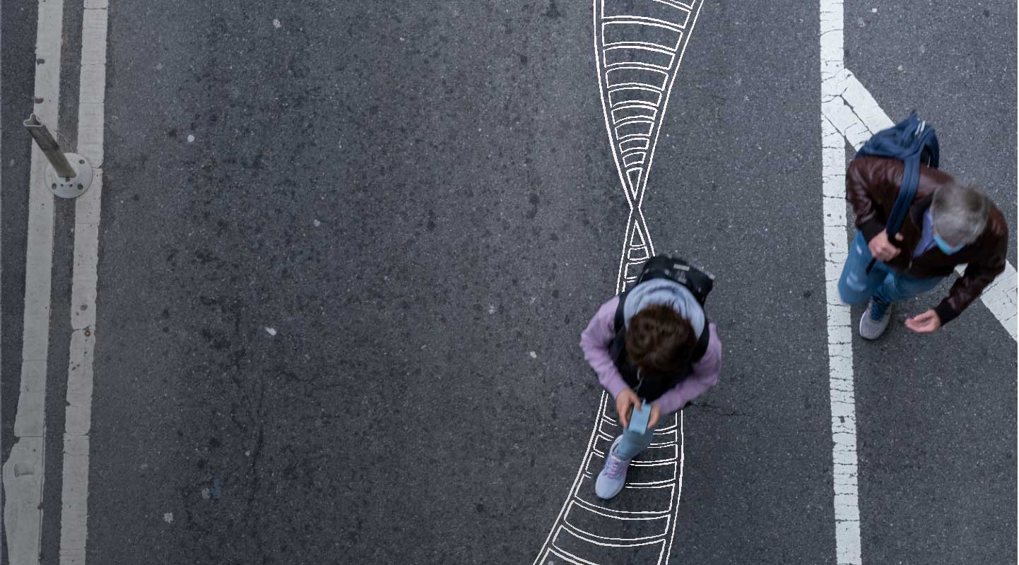 City Street Crosswalk From Directly Above Background Image