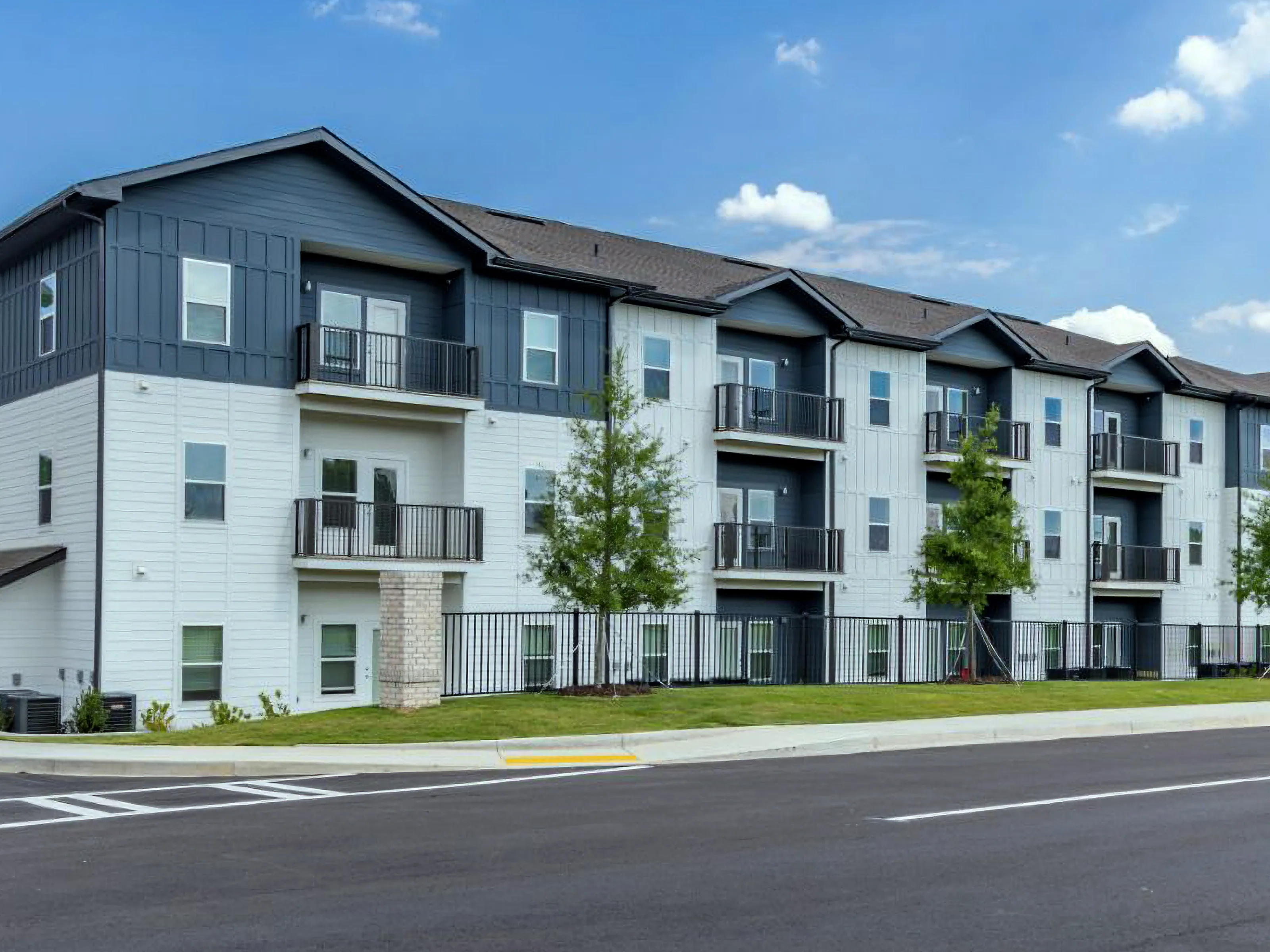 An newly built apartment building supplied by Shelter Products 