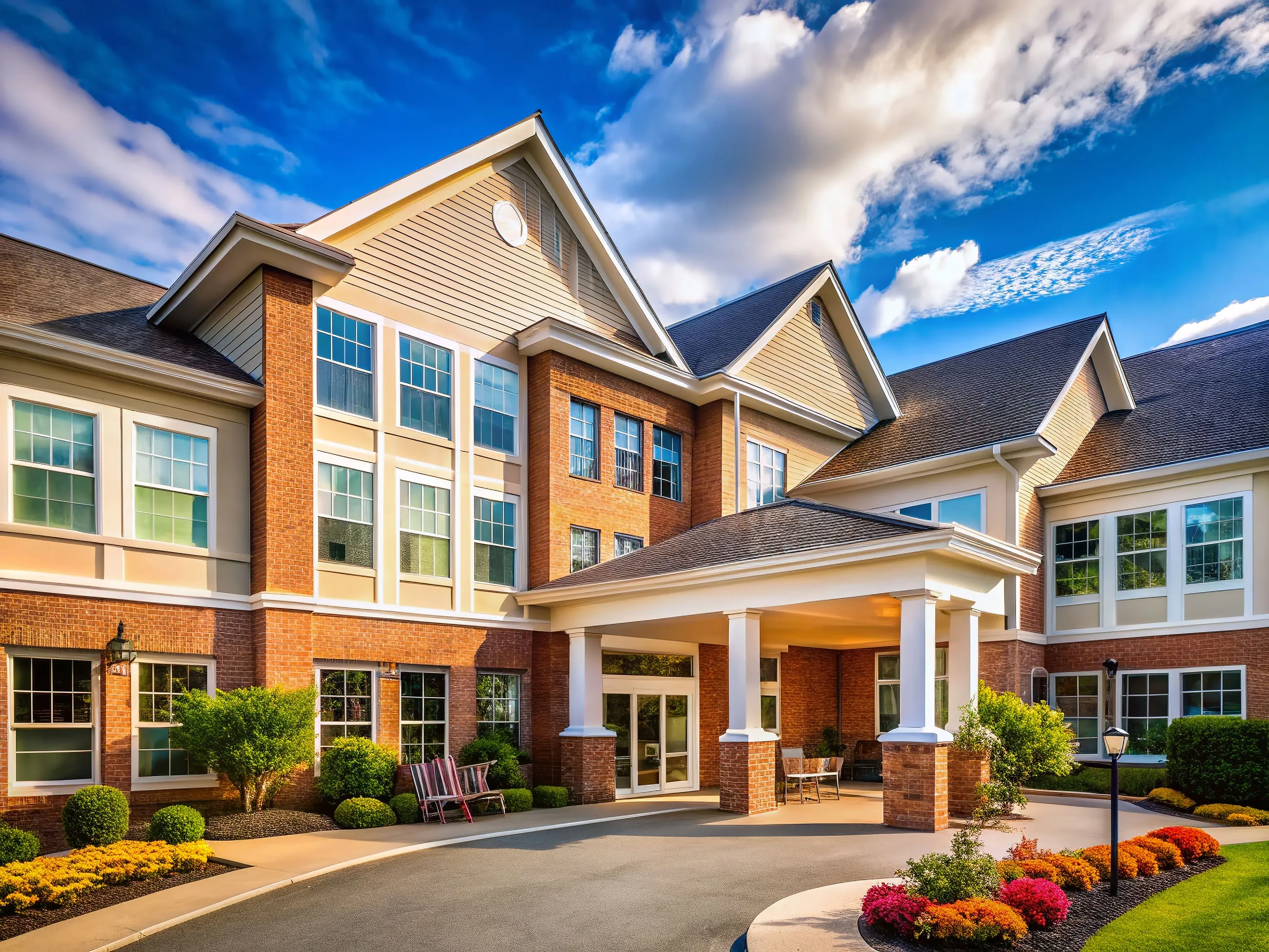 A beautifully built senior living facility supplied by Shelter Products Inc.