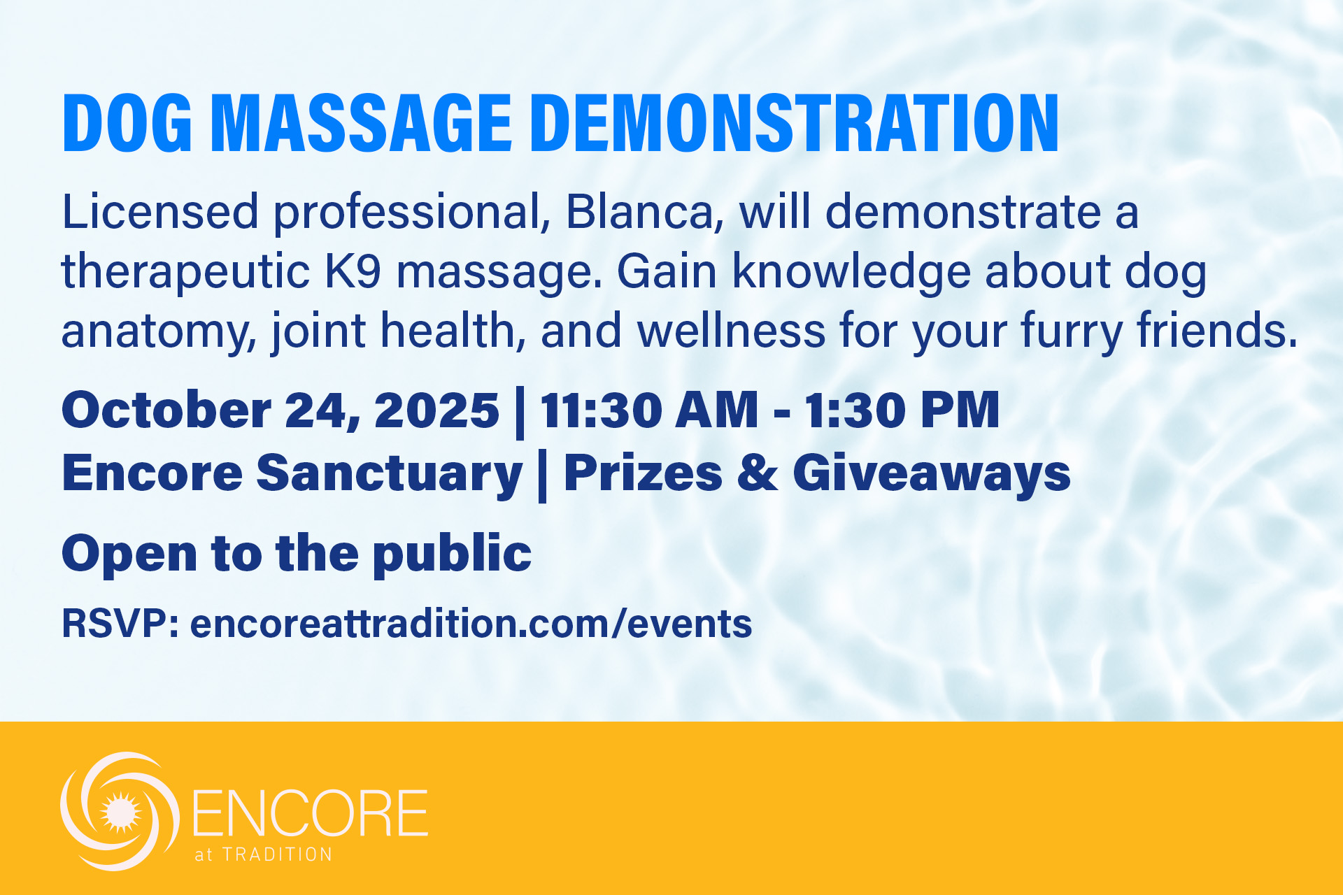 Dog Massage Demonstration